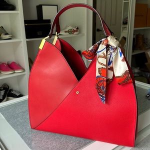 Brand New Nieman Marcus two-tone leather shoulder bag